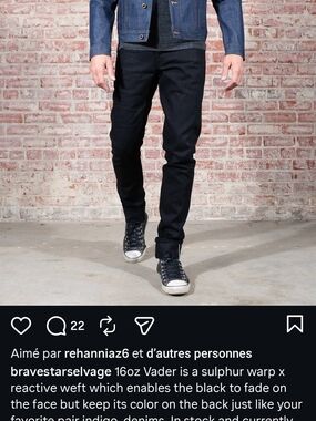 Selvedge Jeans  The Vader 16 Oz. Made In Usa